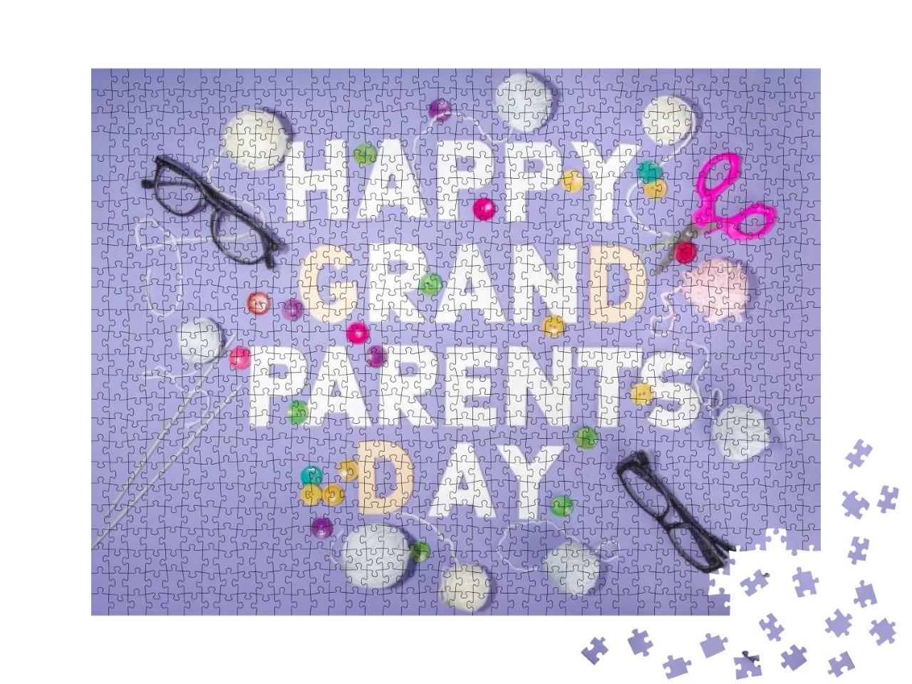 Happy Grandparents Day Concept. Happy Grand Parent... Jigsaw Puzzle with 1000 pieces