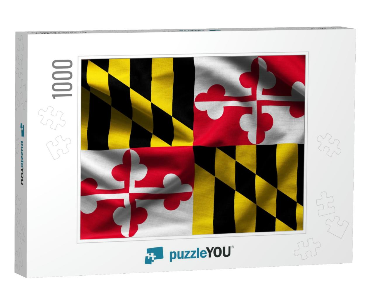 Fabric Texture of the Maryland Flag - Flags from the Usa... Jigsaw Puzzle with 1000 pieces
