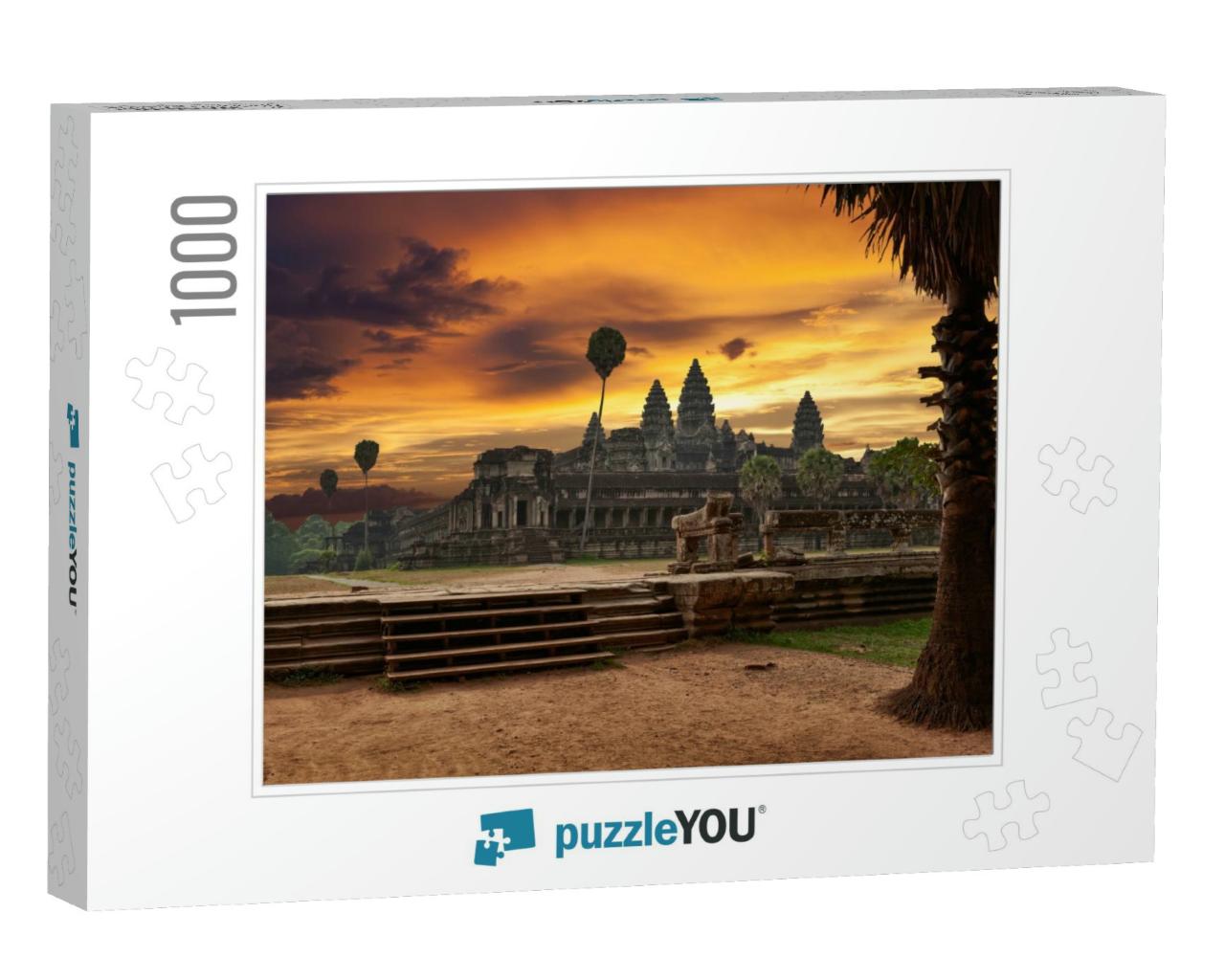 Angkor Wat At Sunset... Jigsaw Puzzle with 1000 pieces