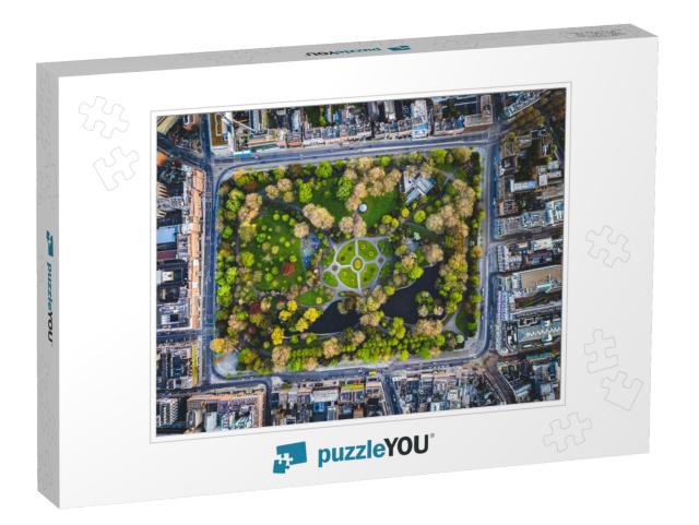 St. Stephens Green Park in Dublin View from the Air... Jigsaw Puzzle