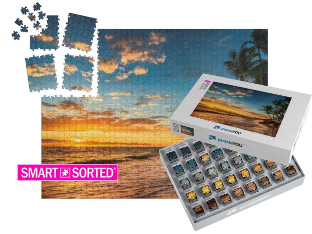 Landscape of Paradise Tropical Island Beach, Sunrise Shot... | SMART SORTED® | Jigsaw Puzzle with 1000 pieces