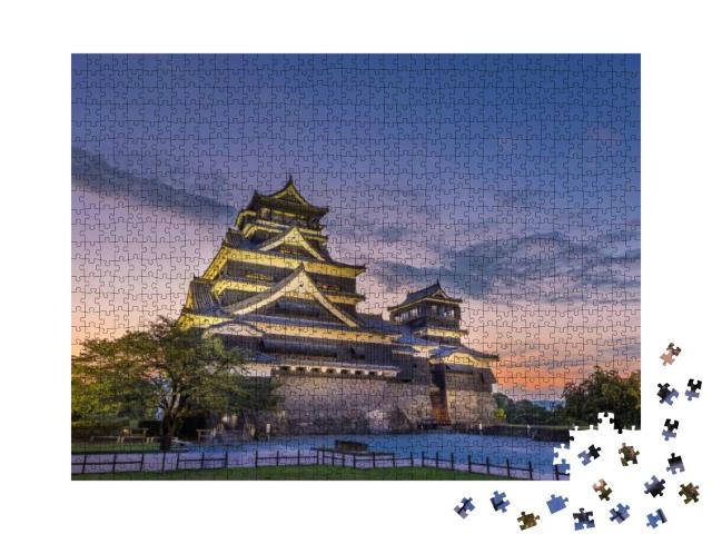 Beautiful Sunset At Kumamoto Castle in Kumamoto, Kyushu... Jigsaw Puzzle with 1000 pieces
