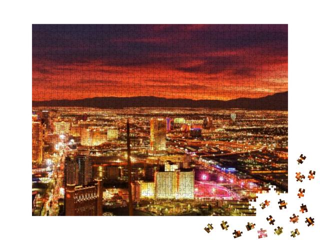 Las Vegas After Sunset... Jigsaw Puzzle with 1000 pieces