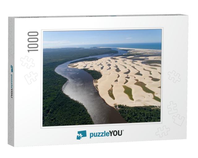 Aerial View of the Preguicas River & the Dunes of Pequeno... Jigsaw Puzzle with 1000 pieces