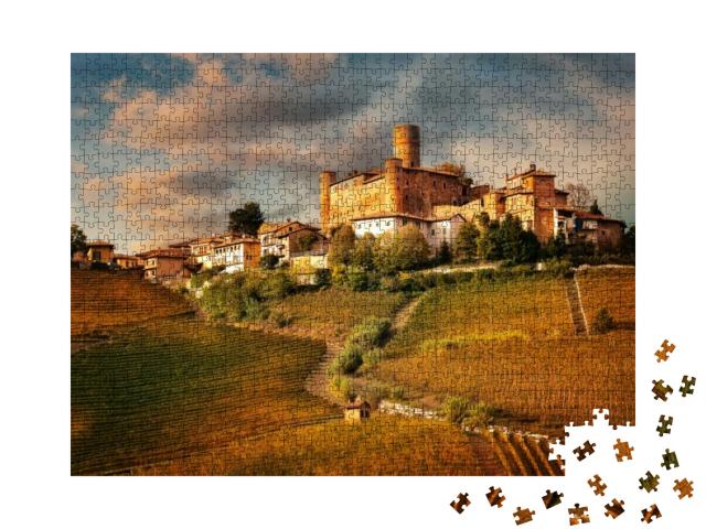 Castiglione Faletto, Village in Barolo Wine Region, Langh... Jigsaw Puzzle with 1000 pieces