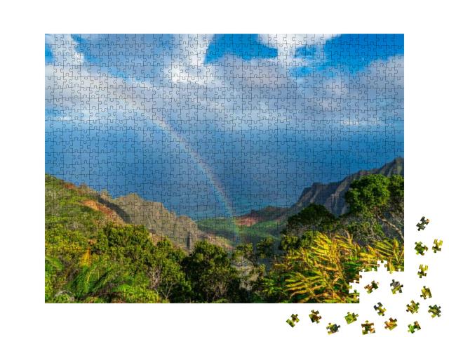 Napali Coast Kalalau Beach Overlook Kauai Island Hawaii U... Jigsaw Puzzle with 1000 pieces