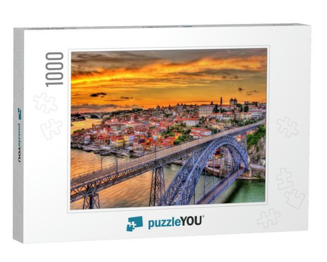 Porto with Dom Luis Bridge - Portugal... Jigsaw Puzzle with 1000 pieces