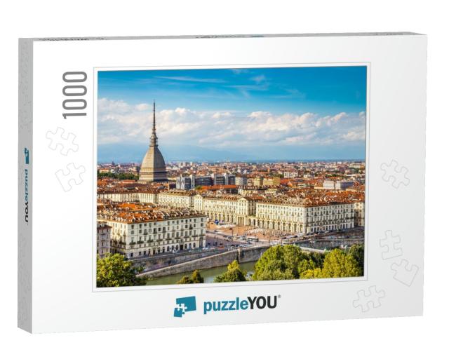 View of Turin City Center with Landmark of Mole Antonelli... Jigsaw Puzzle with 1000 pieces