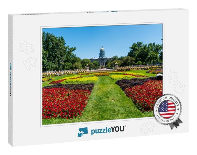 Downtown in Denver, Colorado At the Colorado State Capito... Jigsaw Puzzle