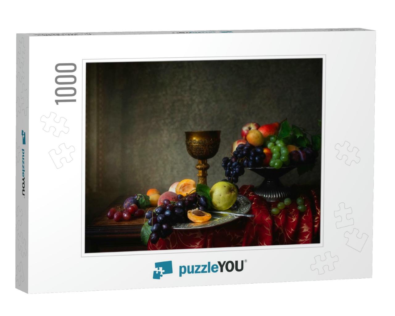 Fruit Still Life in Baroque Style... Jigsaw Puzzle with 1000 pieces