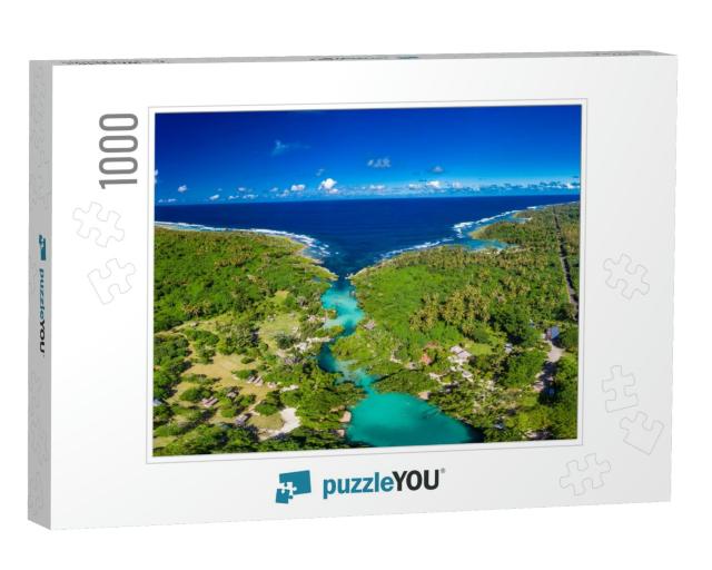 Drone View of the Blue Lagoon, Port Vila, Efate, Vanuatu... Jigsaw Puzzle with 1000 pieces