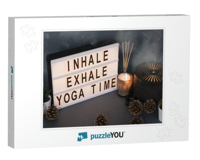 Inhale Exhale Message Relaxation Background Concep... Jigsaw Puzzle