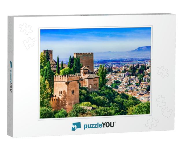 Granada, Andalusia, Spain Europe - Panoramic View of Alha... Jigsaw Puzzle