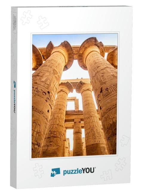Exploring Egypt - Karnak Temple - Massive Columns Inside... Jigsaw Puzzle