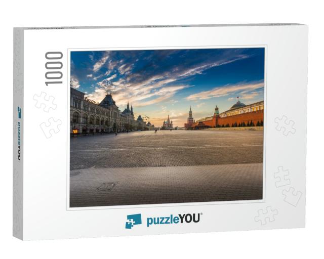 Moscow, Russia, Red Square, View of St. Basils Cathedral... Jigsaw Puzzle with 1000 pieces