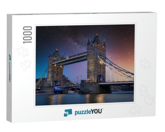 Tower Bridge, Starry Night, Stars, London... Jigsaw Puzzle with 1000 pieces
