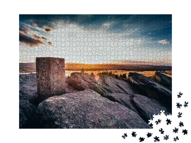 Viewpoint from Eduardova Rock in the Erzgebirge Near the... Jigsaw Puzzle with 1000 pieces