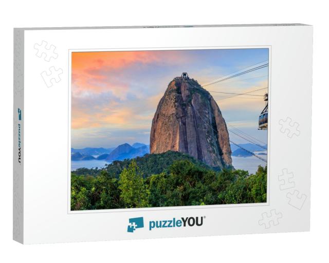 Cable Car & Sugar Loaf Mountain in Rio De Janeiro... Jigsaw Puzzle
