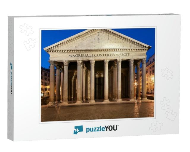 Pantheon At Night, Rome - Italy... Jigsaw Puzzle