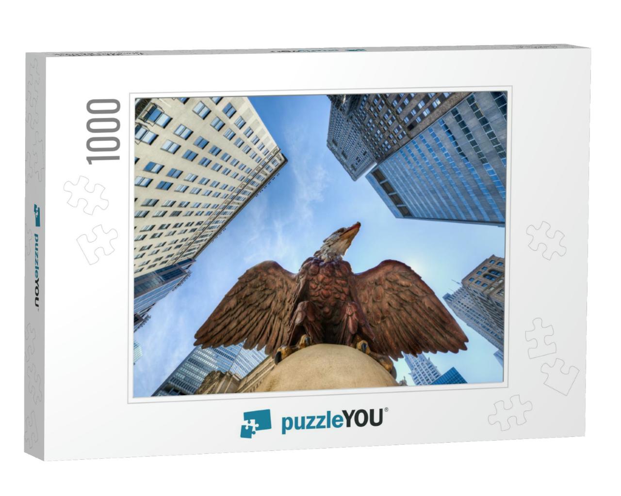 Eagle Statue Perched Over Grand Central Terminal, New Yor... Jigsaw Puzzle with 1000 pieces