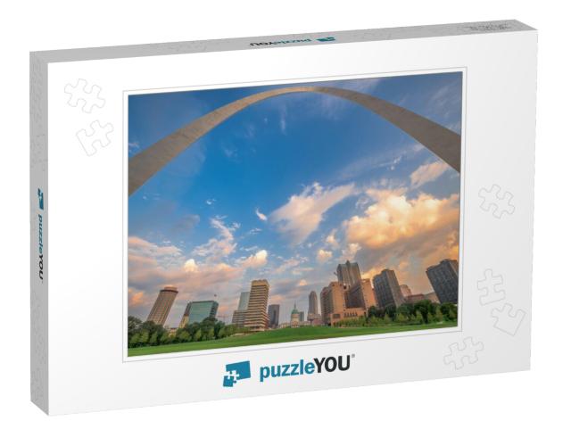 Downtown St. Louis, Missouri, USA Viewed from Below the Ar... Jigsaw Puzzle