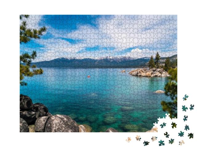 Pristine Crystal Clear Blue Waters of Lake Tahoe, Califor... Jigsaw Puzzle with 1000 pieces