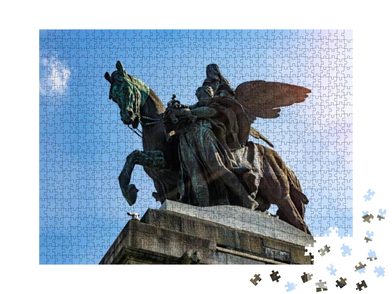 Kaiser-Wilhelm-Denkmal - Deutsches Eck, Koblenz... Jigsaw Puzzle with 1000 pieces