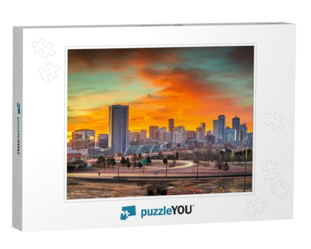 Denver, Colorado, USA Downtown City Skyline At Dawn... Jigsaw Puzzle