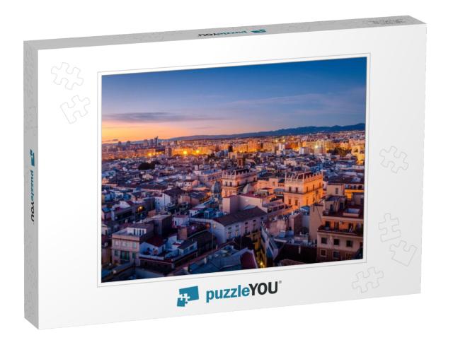 Sunset in the Historic Center of Valencia... Jigsaw Puzzle