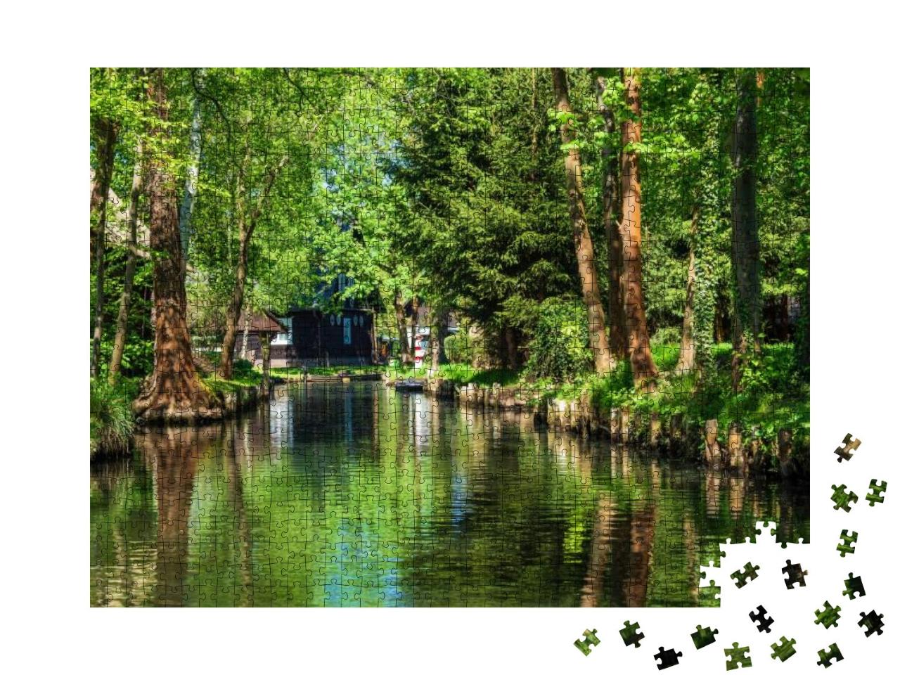 Landscape with Cottage in the Spreewald Area, Germany... Jigsaw Puzzle with 1000 pieces