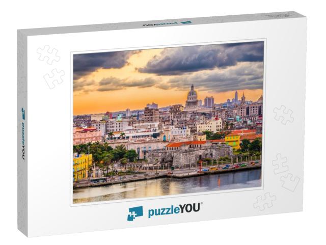 Havana, Cuba Downtown Skyline At Dusk... Jigsaw Puzzle