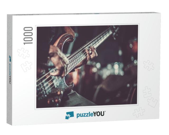 Passionate Guitarist Music Concept Photo. Electric Guitar... Jigsaw Puzzle with 1000 pieces