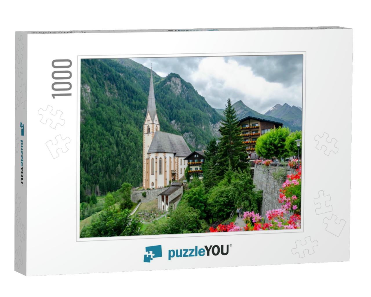 Heiligenblut, Austria 09. 08. 2019 a Little Church in Hei... Jigsaw Puzzle with 1000 pieces