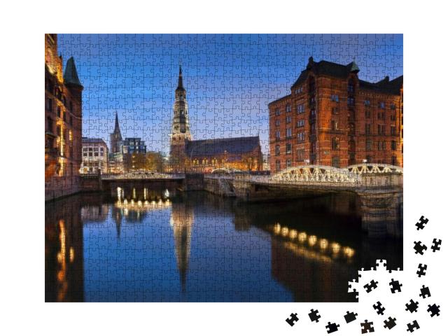 Hamburg- Speicherstadt. Image of Hamburg- Speicherstadt D... Jigsaw Puzzle with 1000 pieces