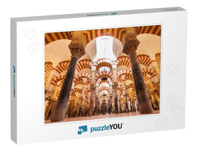 Interior of the Cathedral & Former Great Mosque of Cordob... Jigsaw Puzzle