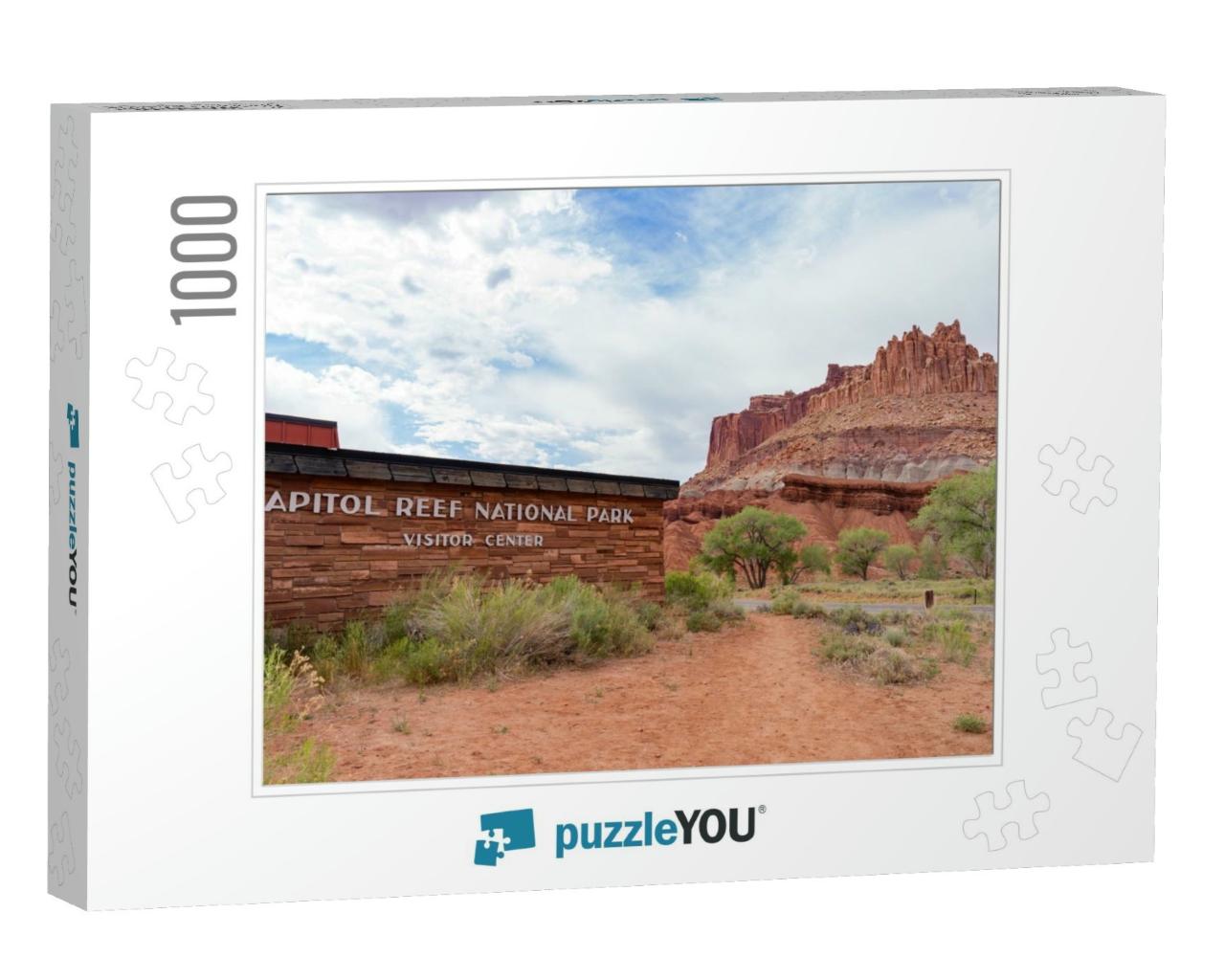 Sign of the Capitol Reef National Park Visitor Center At... Jigsaw Puzzle with 1000 pieces