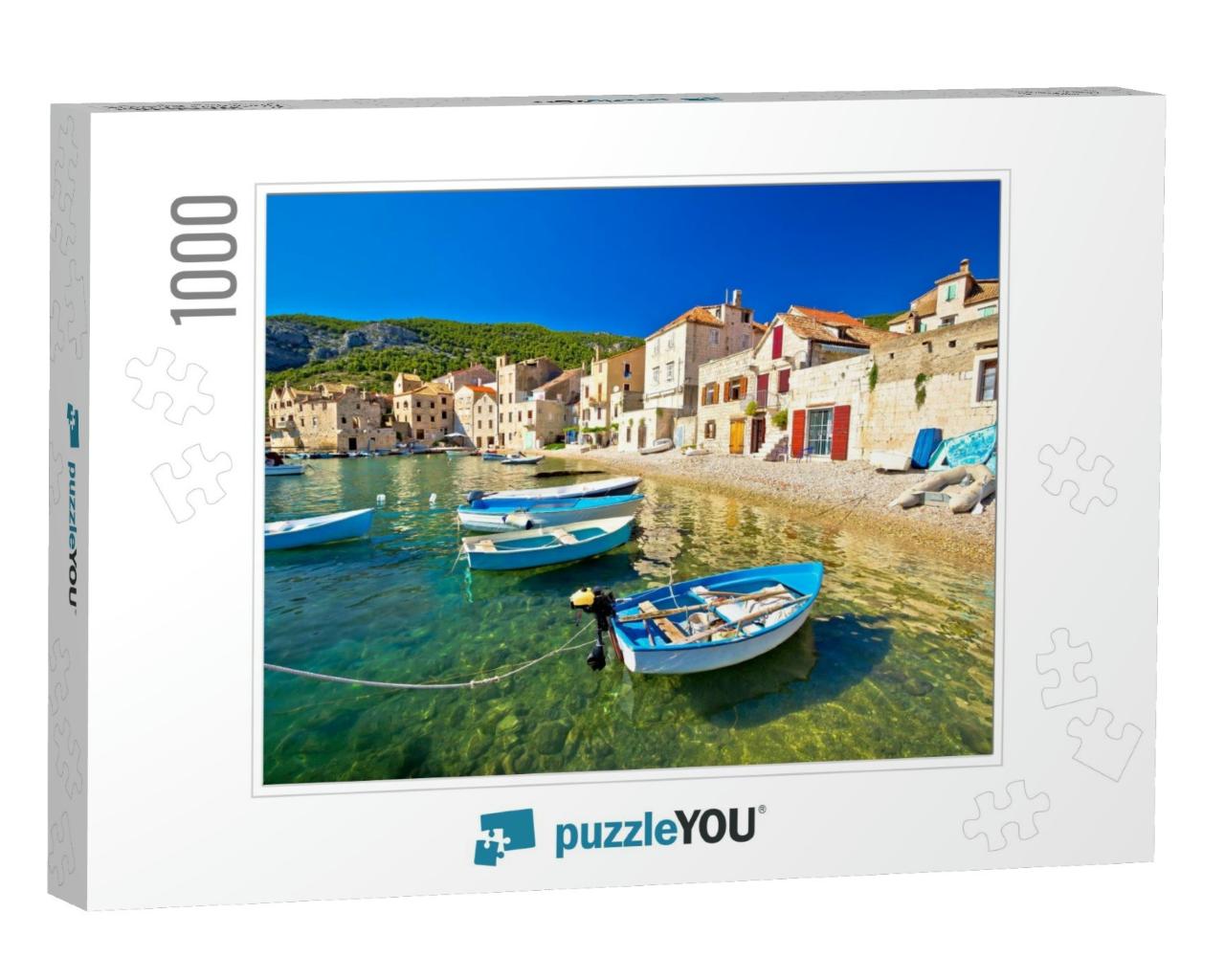 Scenic Beach in Komiza Village Waterfront, Island of Vis... Jigsaw Puzzle with 1000 pieces
