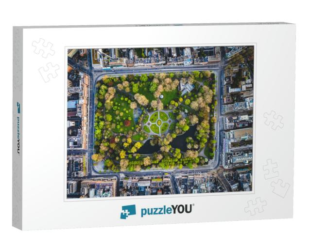 St. Stephens Green Park in Dublin View from the Air... Jigsaw Puzzle