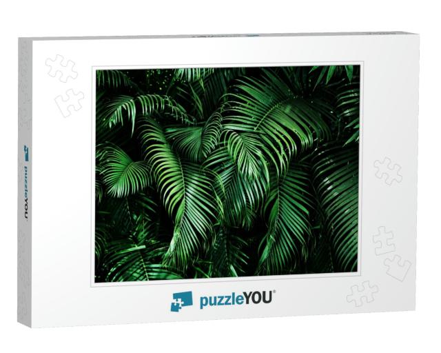 Tropical Palm Leaves, Floral Pattern Background, Real Pho... Jigsaw Puzzle