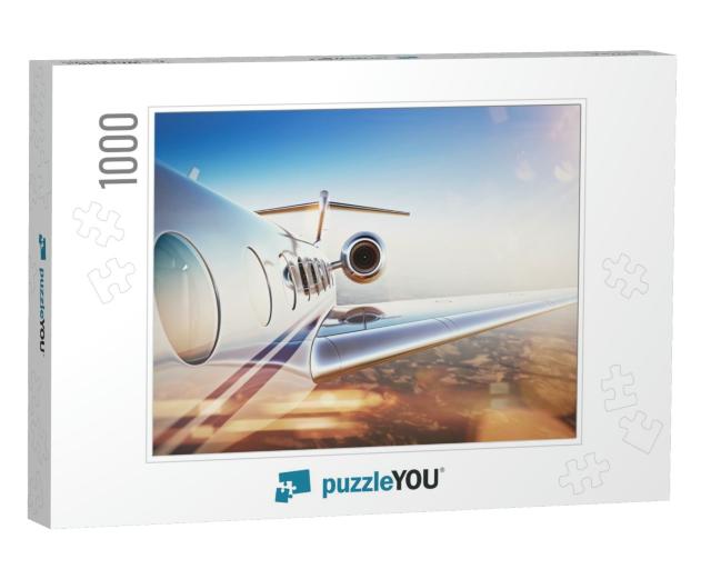 Business Travel Concept. Generic Design of White Luxury P... Jigsaw Puzzle with 1000 pieces