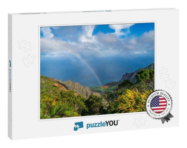 Napali Coast Kalalau Beach Overlook Kauai Island Hawaii U... Jigsaw Puzzle