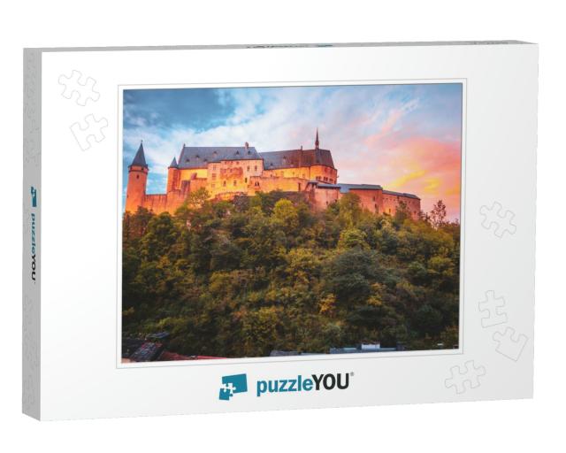 The Wonderful Castle of Vianden, a Little Village in Luxe... Jigsaw Puzzle