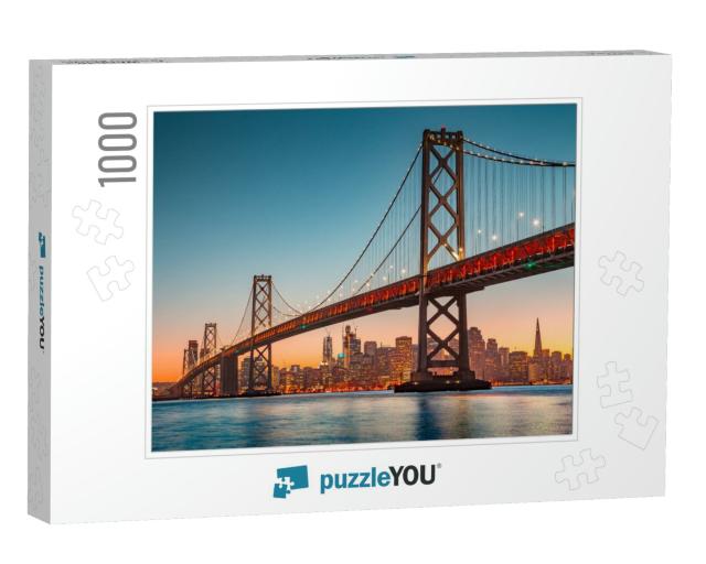 Classic Panoramic View of San Francisco Skyline with Famo... Jigsaw Puzzle with 1000 pieces