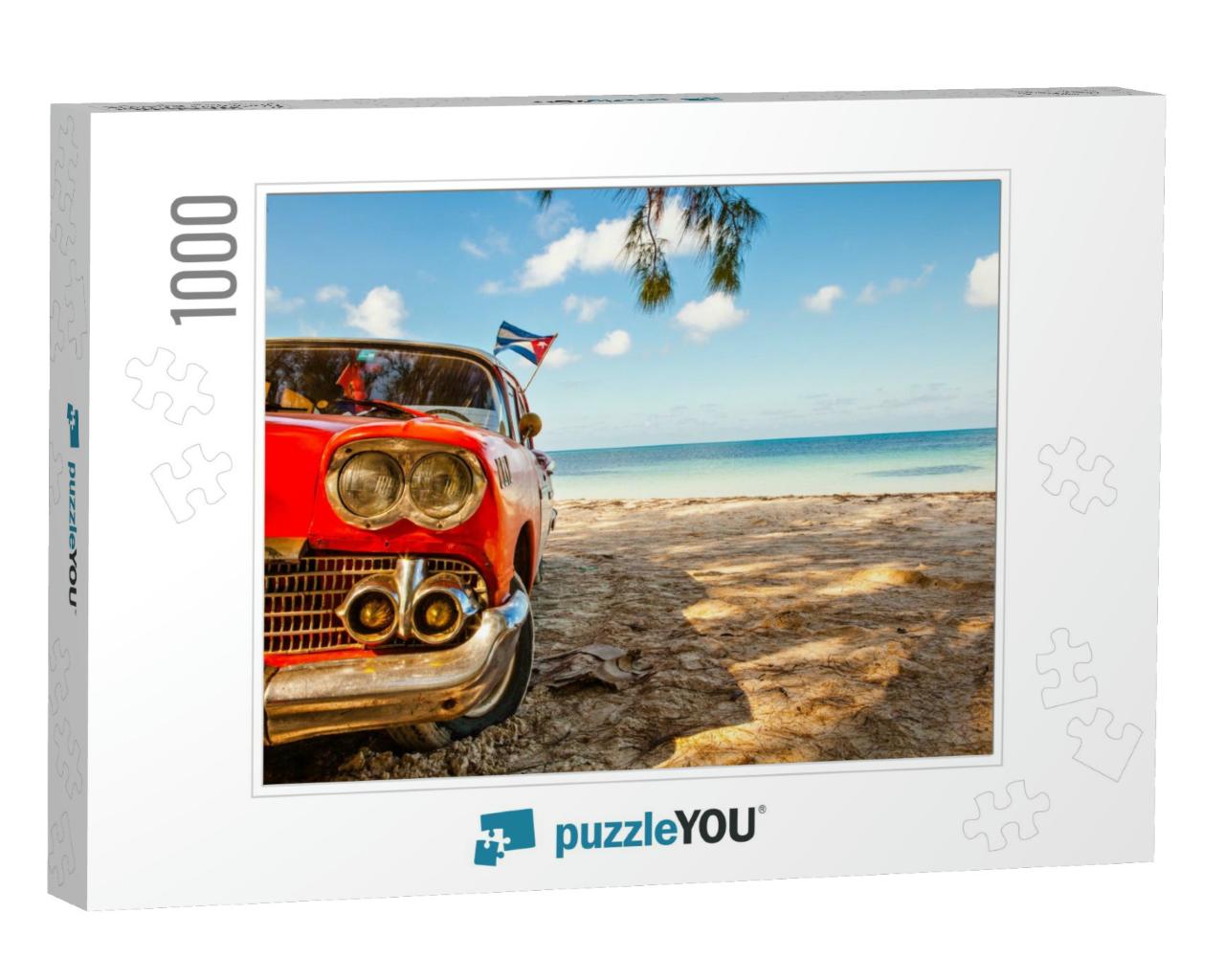 American Classic Car on the Beach Cayo Jutias, Province P... Jigsaw Puzzle with 1000 pieces