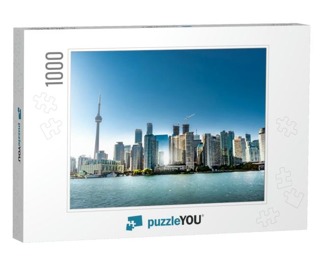 Panoramic View of Toronto Skyline on Clear Day. Ontario... Jigsaw Puzzle with 1000 pieces
