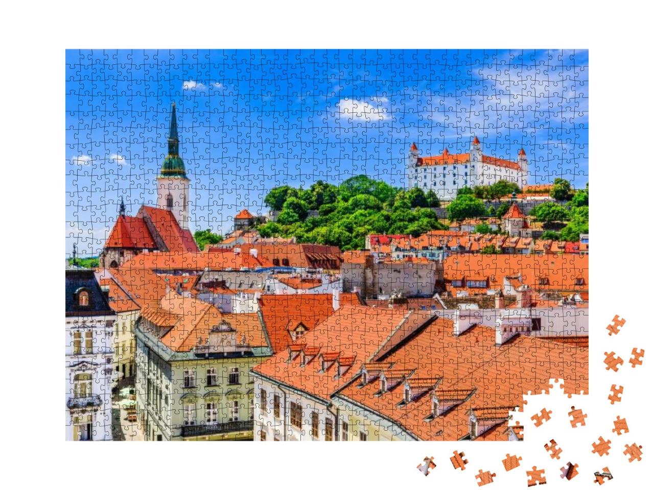 Bratislava, Slovakia. View of the Bratislava Castle, St... Jigsaw Puzzle with 1000 pieces