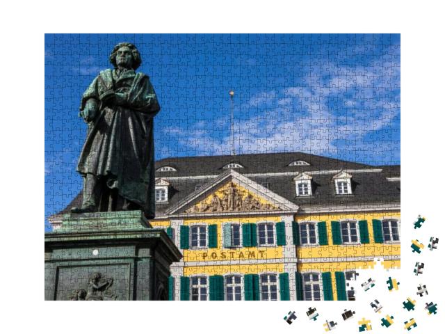 A Statue of Famous Composer Ludwig Van Beethoven - with t... Jigsaw Puzzle with 1000 pieces