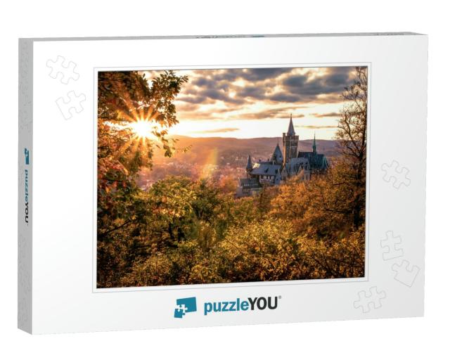 Castle Wernigerode in the Autumn Sunset... Jigsaw Puzzle