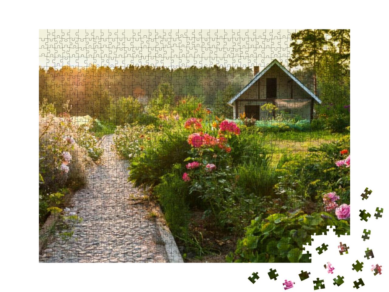 Road in the Beautiful Garden... Jigsaw Puzzle with 1000 pieces
