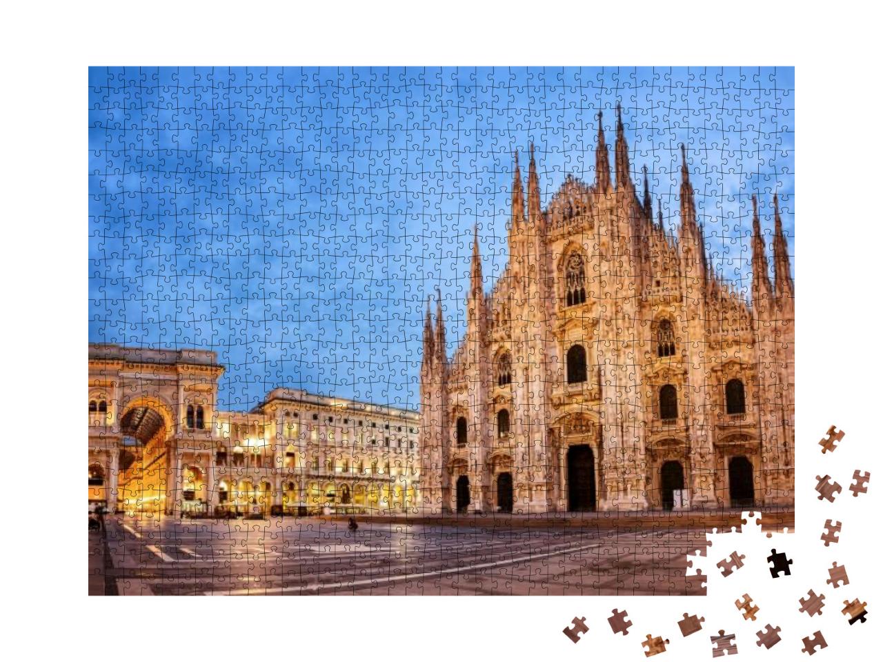 Milan Cathedral, Duomo Di Milano, One of the Largest Chur... Jigsaw Puzzle with 1000 pieces